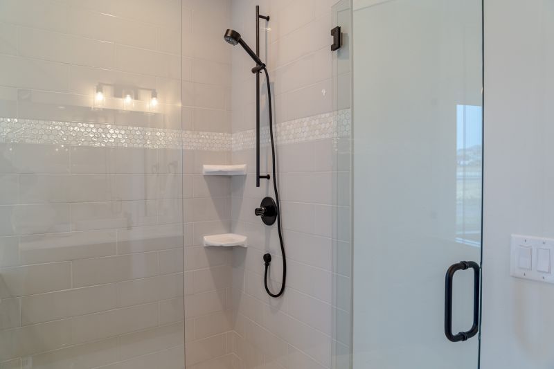 Finished Shower with Glass Door