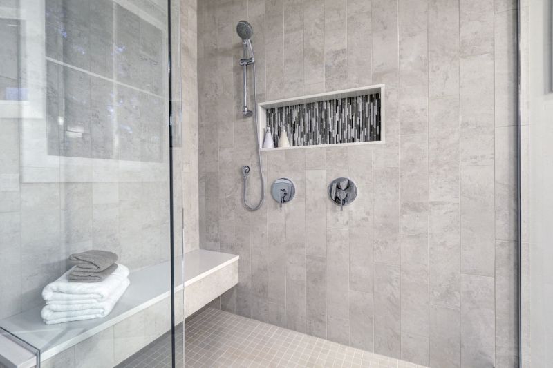 Stylish Shower with Bench